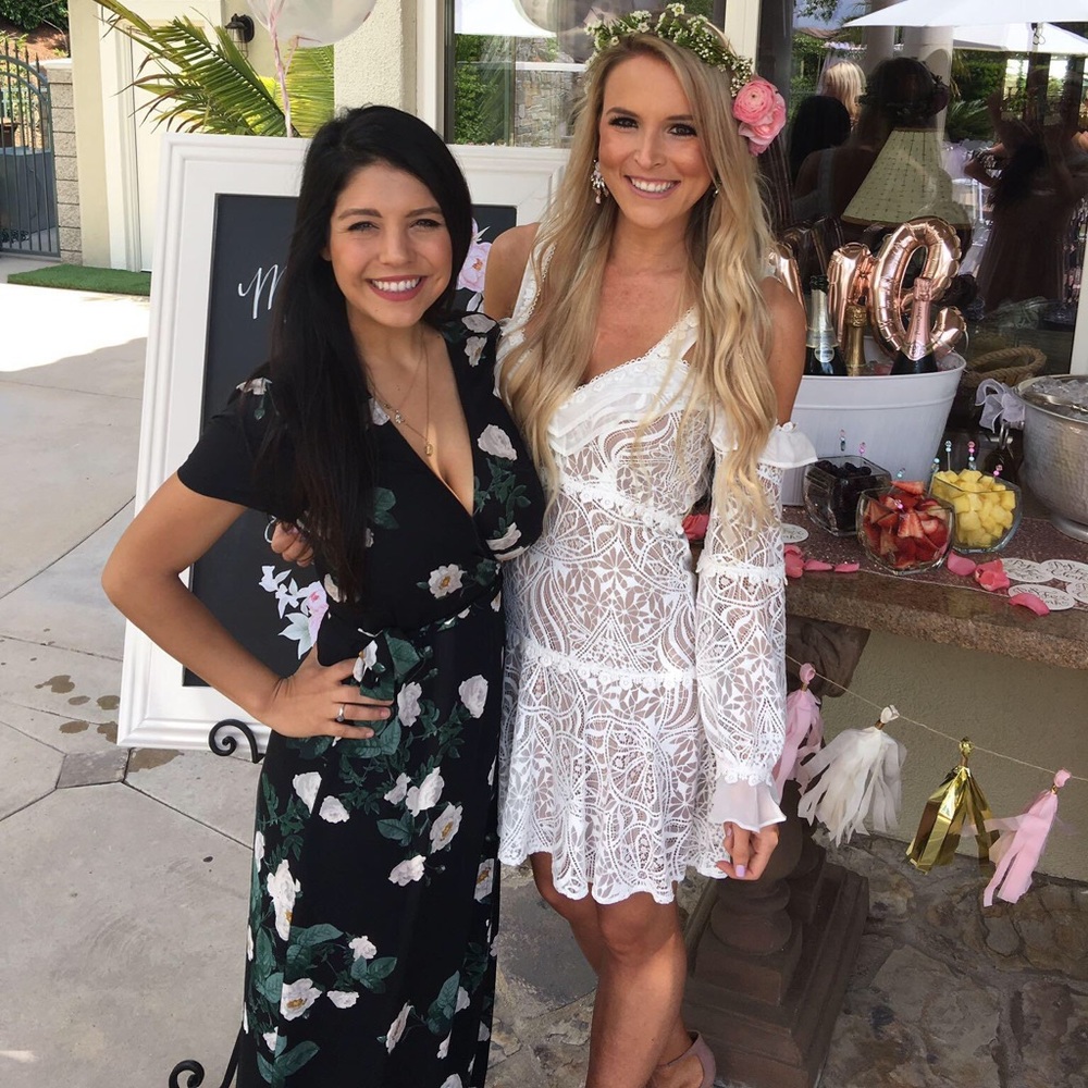 Olivaceous floral wrap dress